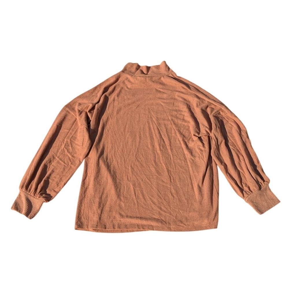 NWT Maurice's Womens XL Top Mock Neck Bishop Sleeve Knit‎ Soft Casual Cozy Fall